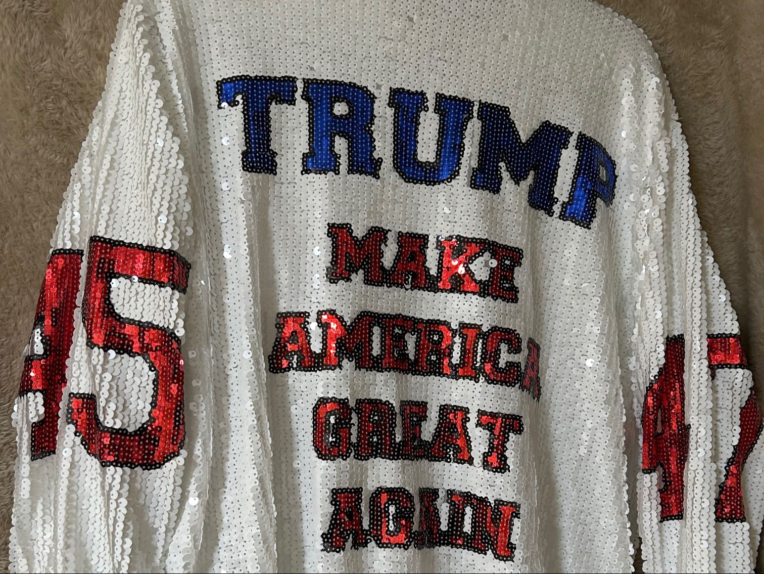 Bling MAGA White Jacket