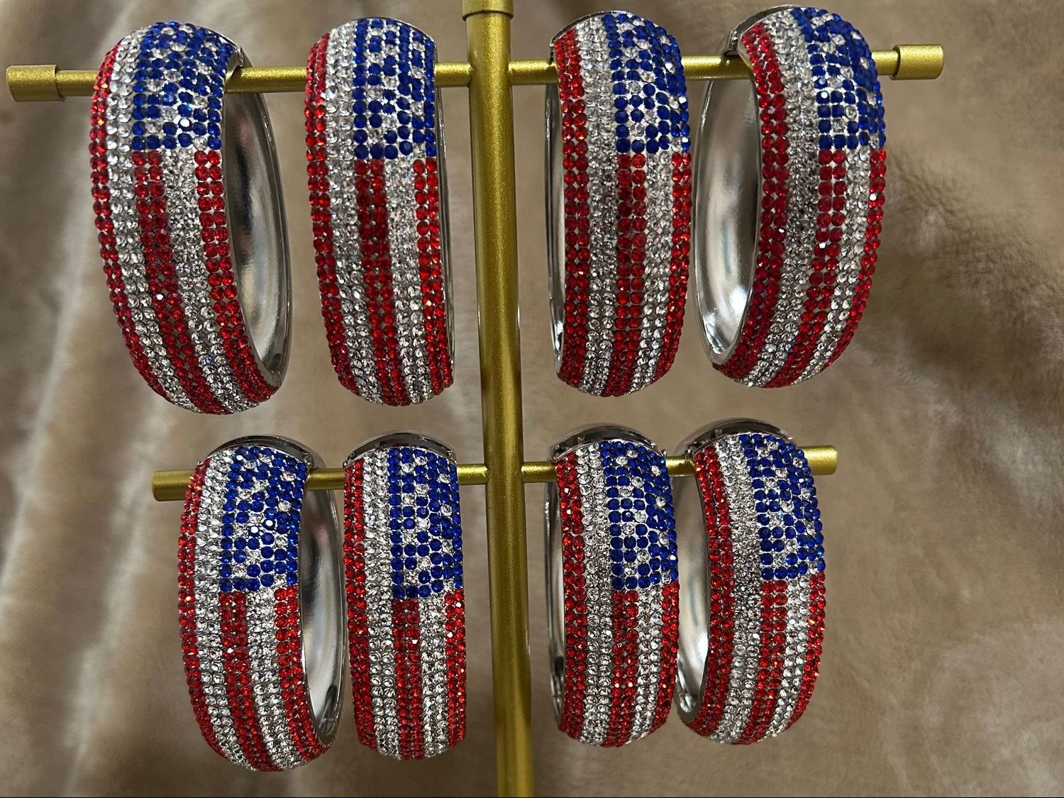 Jewelry:  Trump Flag Bangles (Wide)